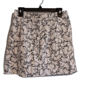 Liz Claiborne Golf Skirt Skort Ivory Golf Bag Print Sz 6 Liz Golf